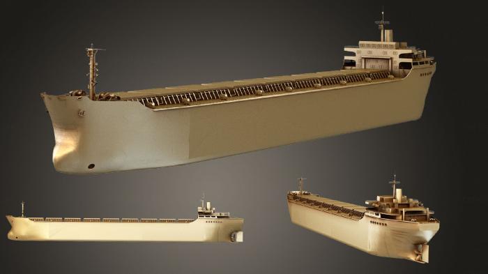 نموذج ثلاثي الأبعاد لآلة CNC السيارات والنقل سفينة شحن